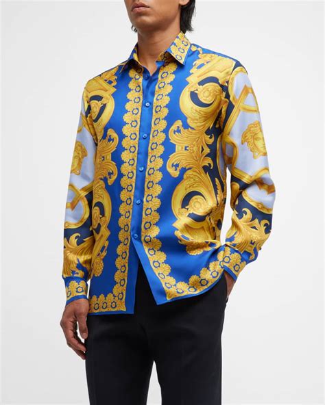 versace shirts mens ebay|Versace shirt men's price.